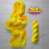 New Achievement! - Hand dyed Variegated yarn, Fingering Weight, inspired by Dungeon Crawler Carl book series - florescent and regukar yellow glows under blacklight (Copy)