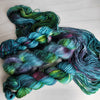 Out of the Woods - Hand dyed yarn, teal blue green purple maroon - Taylor Swift inspired