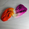 Girl Crush - lesbian flag - Hand dyed variegated yarn - magenta white orange gay pride LGBTQ