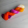 Girl Crush - lesbian flag - Hand dyed variegated yarn - magenta white orange gay pride LGBTQ