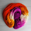 Girl Crush - lesbian flag - Hand dyed variegated yarn - magenta white orange gay pride LGBTQ