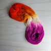 Girl Crush - lesbian flag - Hand dyed variegated yarn - magenta white orange gay pride LGBTQ