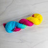 I Love Your Soul - pansexual flag - Hand dyed variegated yarn - blue yellow magenta pink -  gay pride LGBTQ