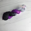 I'd Rather Eat Cake - asexual flag - Hand dyed variegated yarn - purple white grey black -  gay pride LGBTQ