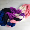 Sometimes - gender fluid flag - Hand dyed variegated yarn - dark blue black white purple pink -  gay pride LGBTQ