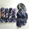 You Look Like Clara Bow - Hand dyed yarn - Taylor Swift inspired - dark grey pink yellow blue grey