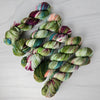 Secret Gardens In My Mind - Hand dyed yarn - Taylor Swift inspired - green moss forest teal peach maroon