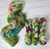 Secret Gardens In My Mind - Hand dyed yarn - Taylor Swift inspired - green moss forest teal peach maroon
