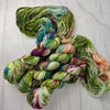Secret Gardens In My Mind - Hand dyed yarn - Taylor Swift inspired - green moss forest teal peach maroon