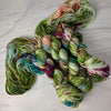 Secret Gardens In My Mind - Hand dyed yarn - Taylor Swift inspired - green moss forest teal peach maroon
