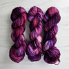 Close to You - Hand dyed yarn - SW Merino Fingering Weight - Gracie Abrams inspired colorway- rose wine mauve purple pink berry yarn