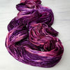 Close to You - Hand dyed yarn - SW Merino Fingering Weight - Gracie Abrams inspired colorway- rose wine mauve purple pink berry yarn