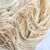 Nut Coffee - Hand dyed assigned color pooling yarn - SW Merino Fingering Weight warm brown pop with cream base and brown speckles