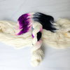 Asexual Flag I'd Rather Eat Cake  AP Style - assigned pooling variegated yarn -white yarn with a purple grey black ace pop - LGBTQIA gay pride