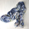 Deadly Nightshade - Hand dyed yarn - Nightmare Before Christmas inspired collection - blue grey with speckles purple green moss