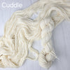 Undyed Yarn - Cuddle - Aran 4-ply 100g skein, white extra soft superwash merino wool cashmere Nylon