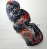 The Mayor - Hand dyed yarn - Nightmare Before Christmas inspired collection - black grey peach orange