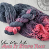 You Kiss Me And It Stops Time - Hand dyed yarn, grey pink speckled - Taylor Swift inspired