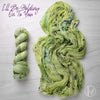 I'll be holding on to you - Hand dyed yarn, light moss green with dark moss green and purple speckles inspired by twenty one pilots 21 lyrics