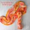 The sun will rise and we will try again  - Hand dyed yarn, light coral orange peach with speckles inspired by twenty one pilots 21 pilots lyrics