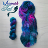 Mermaid Tail - Hand dyed variegated yarn -pink blue purple teal