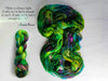 Be the Light- Hand dyed Variegated yarn -  transformation series - Fingering to bulky-  forest moss green lime berry blue toffee purple