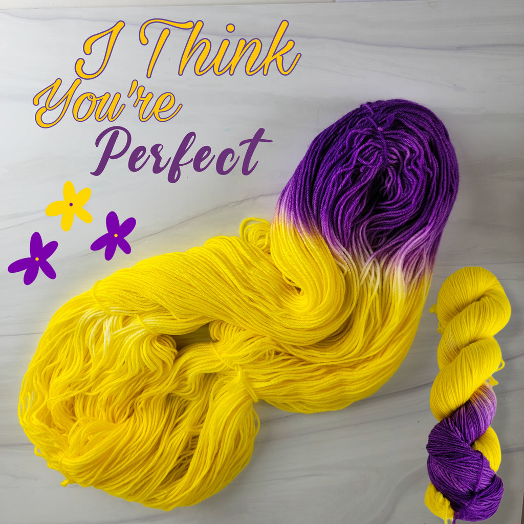 Think Outside the Box - nonbinary flag - Hand dyed variegated yarn - y