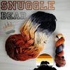 Snuggle Bear- Bear Pride flag - Hand dyed variegated yarn - brown white grey black-  gay pride LGBTQ