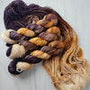 300 Takeout Coffees Later - Hand dyed yarn, light brown cream speckled - Taylor Swift inspired