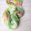 Willow - Hand dyed yarn - Taylor Swift inspired - pasted green pink yellow speckled evermore