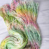 Willow - Hand dyed yarn - Taylor Swift inspired - pasted green pink yellow speckled evermore