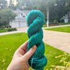 Cultivated Silk Perfect Teal colorway - Ready to ship yarn - wool free yarn made from 100% grade A mulberry silk fingering sock weight- 100g each 437 yards each teal blue green tonal