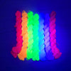 Neon Rainbow mini yarn set of 7 solid colored mini skeins - Hand dyed 20g each glows in blacklight