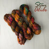 Stay Alive - Hand dyed Variegated yarn -  transformation series - twenty one pilots inspired - Fingering to bulky-  brown caramel rust rainbow with pink blue yellow pops 21 pilots