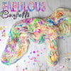 Fabulous Confetti - Hand dyed yarn, white with splashes of rainbow of fuchsia magenta yellow blue purple orange