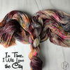 In time, I will leave the city - Hand dyed Variegated yarn - twenty one pilots inspired - Fingering to bulky-  brown grey with rainbow splashes 21 pilots