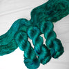 Cultivated Silk Perfect Teal colorway - Ready to ship yarn - wool free yarn made from 100% grade A mulberry silk fingering sock weight- 100g each 437 yards each teal blue green tonal
