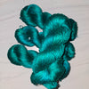 Cultivated Silk Perfect Teal colorway - Ready to ship yarn - wool free yarn made from 100% grade A mulberry silk fingering sock weight- 100g each 437 yards each teal blue green tonal