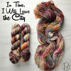 In time, I will leave the city - Hand dyed Variegated yarn - twenty one pilots inspired - Fingering to bulky-  brown grey with rainbow splashes 21 pilots