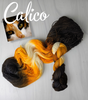 Calico - Hand dyed yarn, orange brown cream dark brown - cat coloring inspired