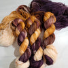 300 Takeout Coffees Later - Hand dyed yarn, light brown cream speckled - Taylor Swift inspired