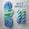 Stay Frosty - Hand dyed Variegated yarn, Fingering Weight, inspired by Dungeon Crawler Carl book series - sky blue and light ice blue Elle McGibbons