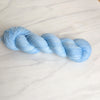 Baby Blue - Hand dyed tonal semi solid yarn - Merino Fingering to worsted pastel light ice blue pastel color