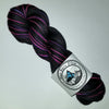Electric Dreams - Hand dyed yarn -SW Merino Fingering Weight pink purple black