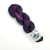 Electric Dreams - Hand dyed yarn -SW Merino Fingering Weight pink purple black