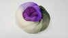 Orchid - Hand dyed yarn Merino Fingering purple green moss flower