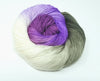 Orchid - Hand dyed yarn Merino Fingering purple green moss flower