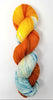Red Rock River - Hand dyed yarn - Merino Fingering orange yellow blue brown