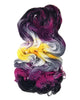 Queen of the Castle - Hand dyed yarn -  Fingering to bulky- black magenta grey yellow gold