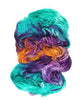 Back from the Edge - Hand dyed yarn -  Fingering to bulky- orange aqua blue violet purple